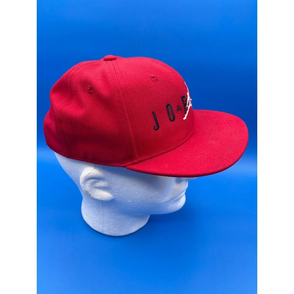Air Jordan Hat Cap Snap Back Jumpman Logo Boys Youth 4/7 Red White Black